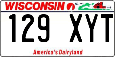 WI license plate 129XYT