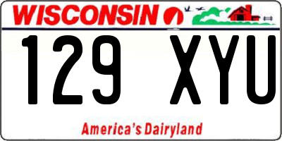 WI license plate 129XYU