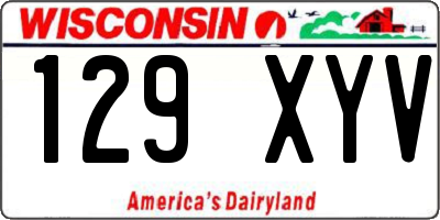 WI license plate 129XYV