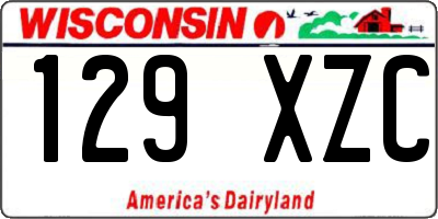 WI license plate 129XZC