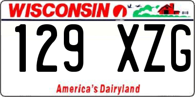 WI license plate 129XZG