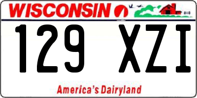 WI license plate 129XZI