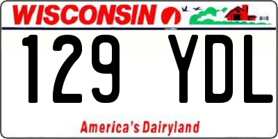 WI license plate 129YDL