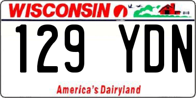 WI license plate 129YDN
