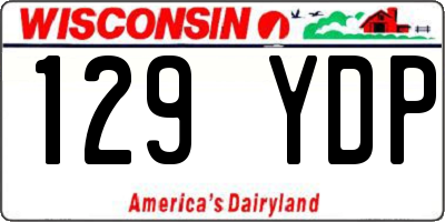 WI license plate 129YDP