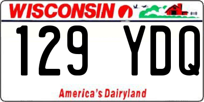 WI license plate 129YDQ