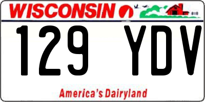 WI license plate 129YDV