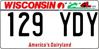 WI license plate 129YDY