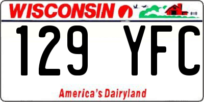 WI license plate 129YFC