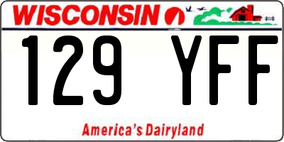 WI license plate 129YFF