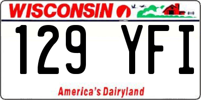 WI license plate 129YFI