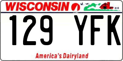WI license plate 129YFK
