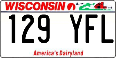 WI license plate 129YFL