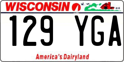 WI license plate 129YGA