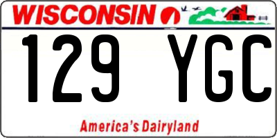 WI license plate 129YGC