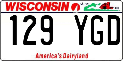 WI license plate 129YGD
