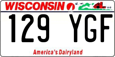 WI license plate 129YGF