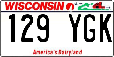 WI license plate 129YGK