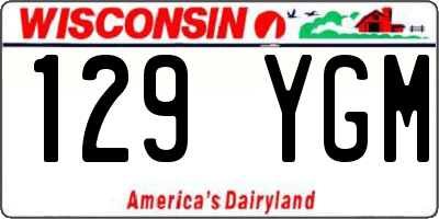 WI license plate 129YGM