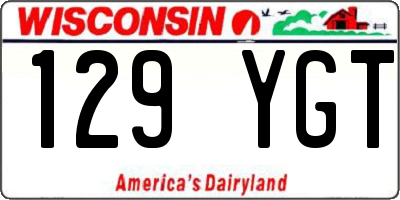 WI license plate 129YGT