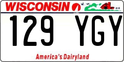 WI license plate 129YGY