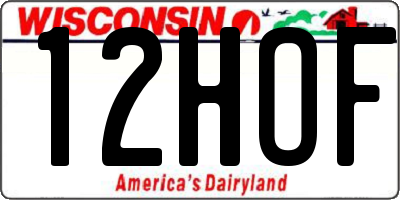 WI license plate 12HOF