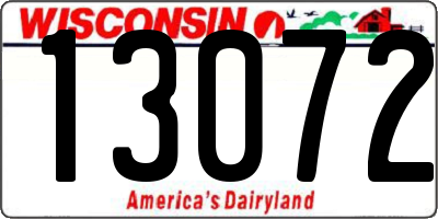 WI license plate 13072