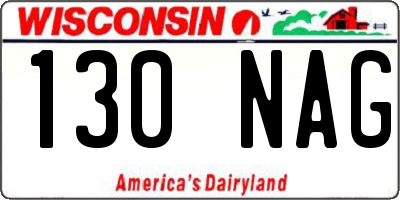 WI license plate 130NAG