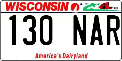 WI license plate 130NAR