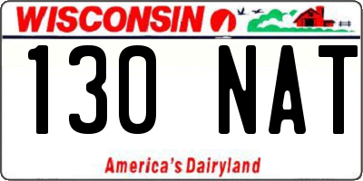 WI license plate 130NAT