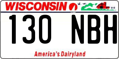 WI license plate 130NBH