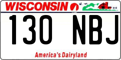 WI license plate 130NBJ