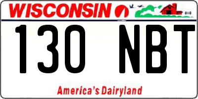 WI license plate 130NBT