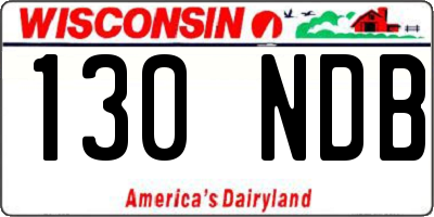 WI license plate 130NDB