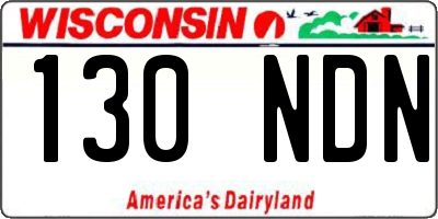 WI license plate 130NDN