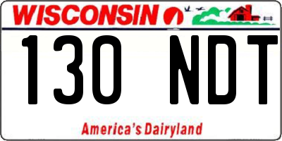 WI license plate 130NDT