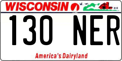 WI license plate 130NER