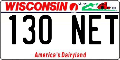 WI license plate 130NET