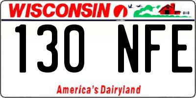 WI license plate 130NFE