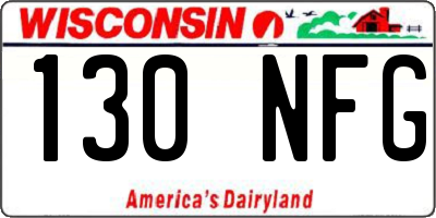 WI license plate 130NFG