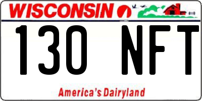 WI license plate 130NFT