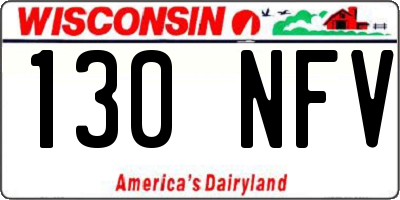 WI license plate 130NFV