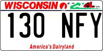 WI license plate 130NFY