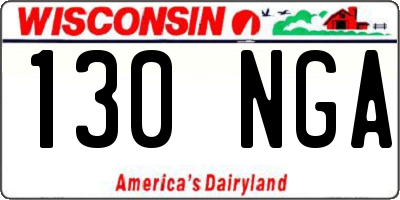 WI license plate 130NGA