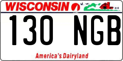 WI license plate 130NGB