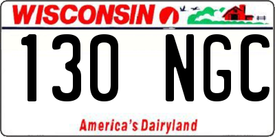 WI license plate 130NGC