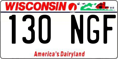 WI license plate 130NGF