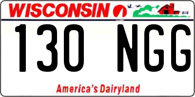 WI license plate 130NGG