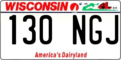 WI license plate 130NGJ