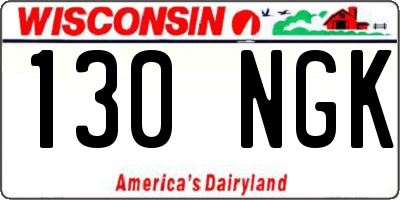 WI license plate 130NGK